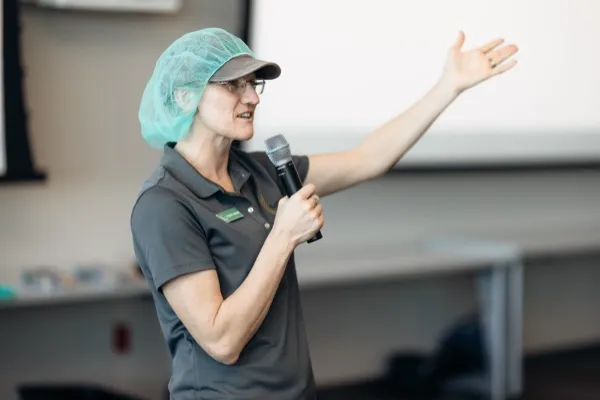 Heather Swanson at a Harvest Pack event